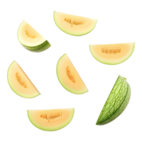 AI generated Summer Fruit Honeydew on Transparent background - Ai Generated png