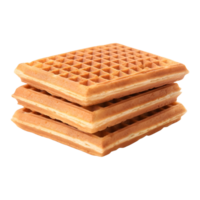 ai generiert golden Kruste Belgier Waffel auf transparent Hintergrund - - ai generiert png