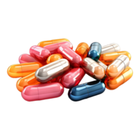 AI generated Medical Capsule or Pills on Transparent background - Ai Generated png