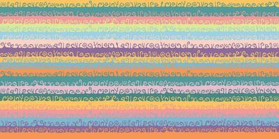 Abstract colorful grass field childish style background vector illustration.