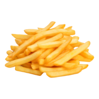 ai gerado crocantes francês fritas em transparente fundo - ai gerado png