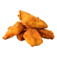 ai generato fritte croccante pollo su trasparente sfondo - ai generato png