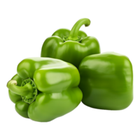 AI generated Green or Yellow Chili or Bell Pepper on Transparent background - Ai Generated png