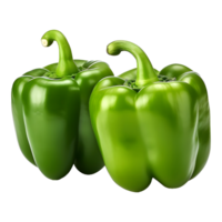 AI generated Green or Yellow Chili or Bell Pepper on Transparent background - Ai Generated png