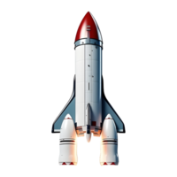 AI generated Space Rocket Flying in Air on Transparent background - Ai Generated png