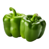 AI generated Green or Yellow Chili or Bell Pepper on Transparent background - Ai Generated png