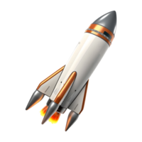 AI generated Space Rocket Flying in Air on Transparent background - Ai Generated png