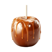 ai généré caramel Pomme sur transparent Contexte - ai généré png