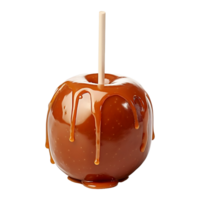 ai généré caramel Pomme sur transparent Contexte - ai généré png