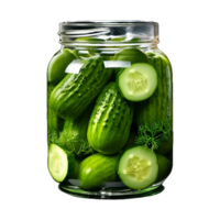 AI generated Cucumber in Water Jar on Transparent background - Ai Generated png