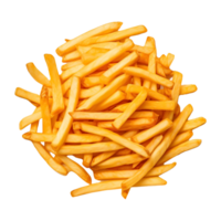 ai généré croustillant français frites sur transparent Contexte - ai généré png