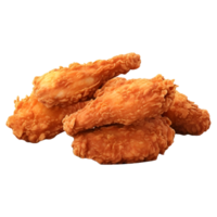 ai généré frit croustillant poulet sur transparent Contexte - ai généré png