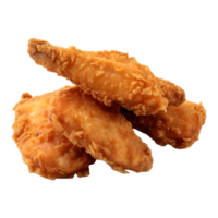 ai generato fritte croccante pollo su trasparente sfondo - ai generato png