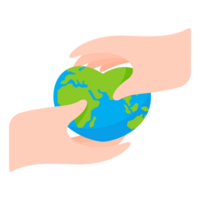 Hand holding a water drop globe Campaign idea to reduce water use for the world on World Water Day png