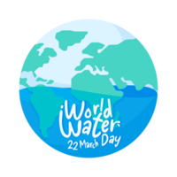 aarde en water druppels. concept van bewustzijn van zuinig water gebruik Aan wereld water dag. png