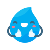 carino acqua far cadere cartone animato personaggi nel vario pose fornire conoscenza per ridurre acqua uso png