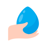 Hand holding a water drop globe Campaign idea to reduce water use for the world on World Water Day png