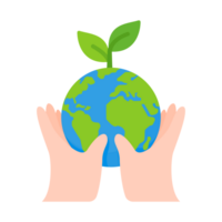 Hand holding a water drop globe Campaign idea to reduce water use for the world on World Water Day png