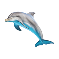 ai genererad delfin isolerat på transparent bakgrund png