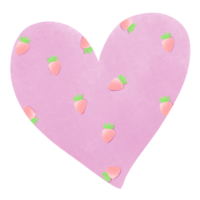 Watercolor heart illustration png