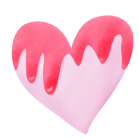 Watercolor heart illustration png