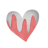 Watercolor heart illustration png