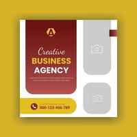 Digital marketing and corporate social media post template or Web banner vector