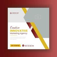 Digital marketing and corporate social media post template or Web banner vector