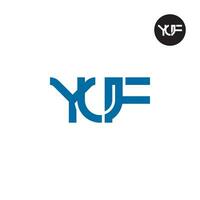 letra yuf monograma logo diseño vector
