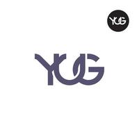 letra yug monograma logo diseño vector