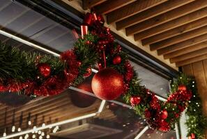 decorativo Navidad decoraciones para casas y restaurantes foto