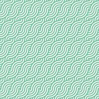 Green seamless geometric japanese circles swirls and waves pattern vector