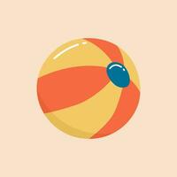 beach ball vector, summer vibes flat design illustration vector