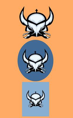 Ilustration vector graphic of horn helmet mask