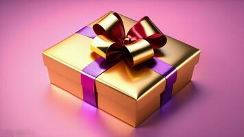 AI generated Colorful Delights Gift Boxes Tied with Beautiful Ribbons photo