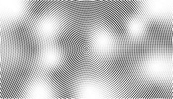 Abstract halftone wave dotted background. Futuristic twisted grunge pattern, dot, circles. Vector modern optical pop art texture for posters, business cards, cover, labels mock-up, stickers