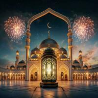 AI generated A grand mosque Ai generated photo