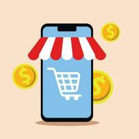 online shop payment clipart vector