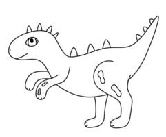 Dinosaur in outline style vector