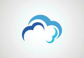 Creative cloud computing logo design, Vector design concept