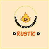 the logo for rustic vector