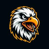 Eagle head mascot logo template vector