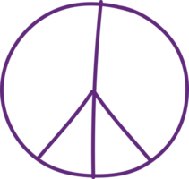 Hand drawn peace illustration on transparent background. png