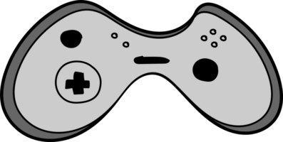 Hand drawn game controller illustration on transparent background. png