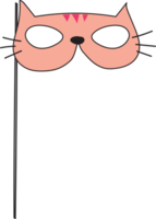 Hand gezeichnet Katze Maske Illustration auf transparent Hintergrund. png