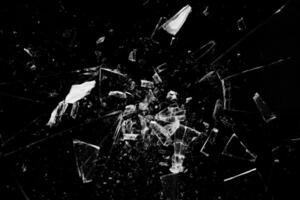 Abstract broken glass texture background photo