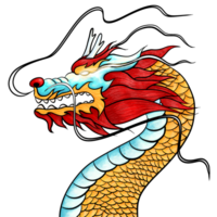 fantasia dourado Dragão chinês Ásia cultura antigo animal desenhar pintura Projeto png