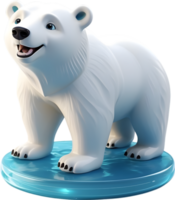 AI generated a cartoon polar bear png