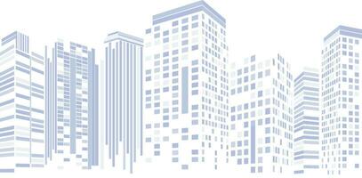 Light gray cityscape background, Monochrome urban landscape. Modern architectural. vector