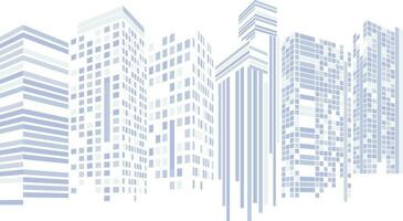 Light gray cityscape background, Monochrome urban landscape. Modern architectural. vector